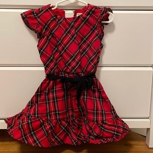 3T Crewcuts red plaid dress